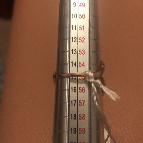 ZIRCONIA ELLIPSES RING + ROSÉ GOLD PLATED size 7 - Picture 6 of 9